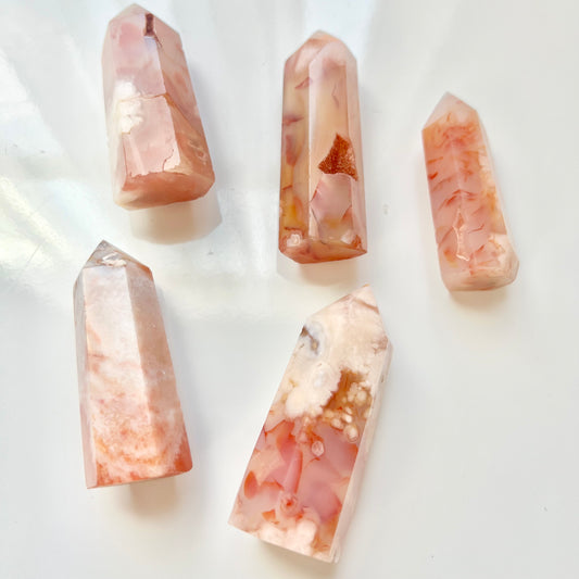 Carnelian Moss Agate Tower