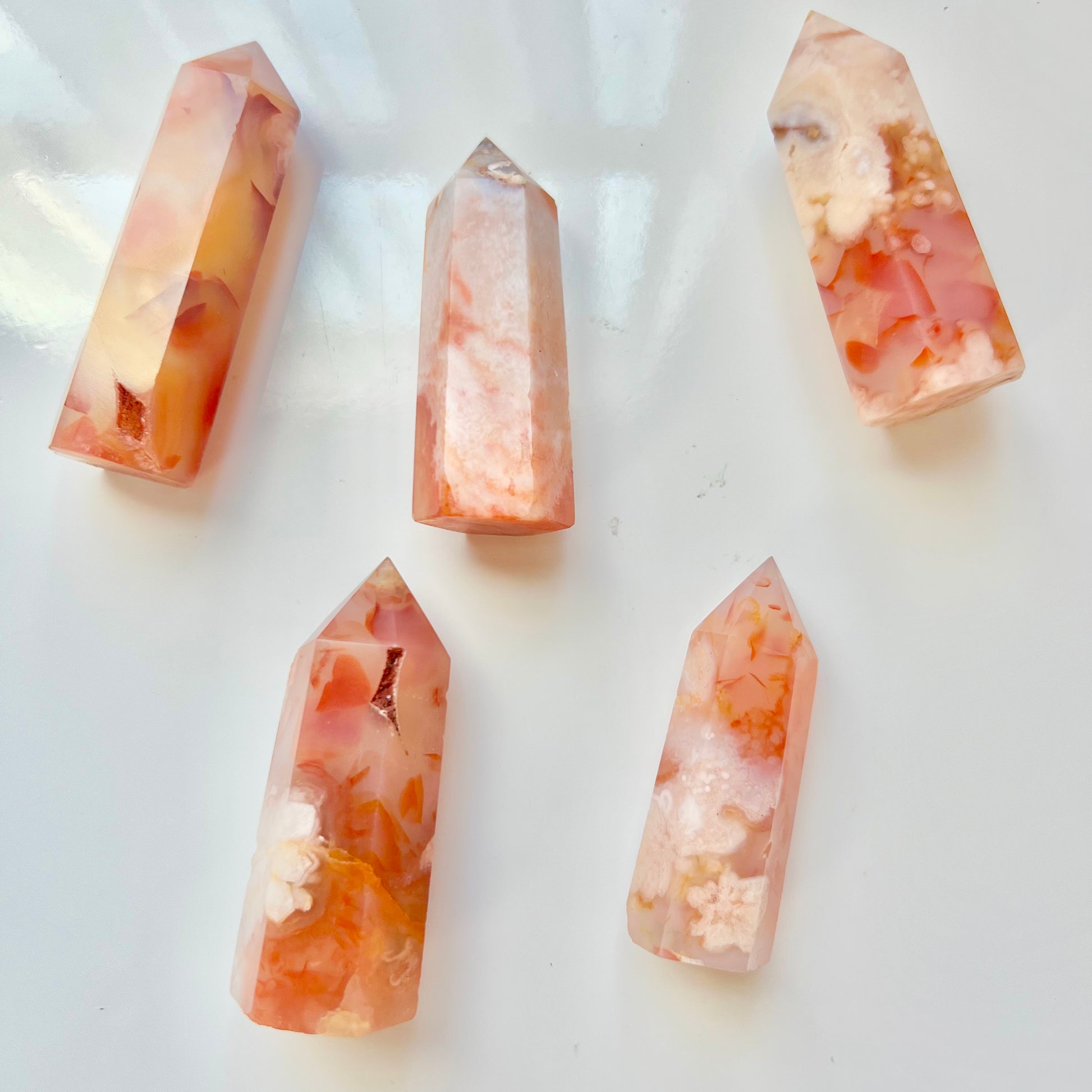 Carnelian Moss Agate Tower