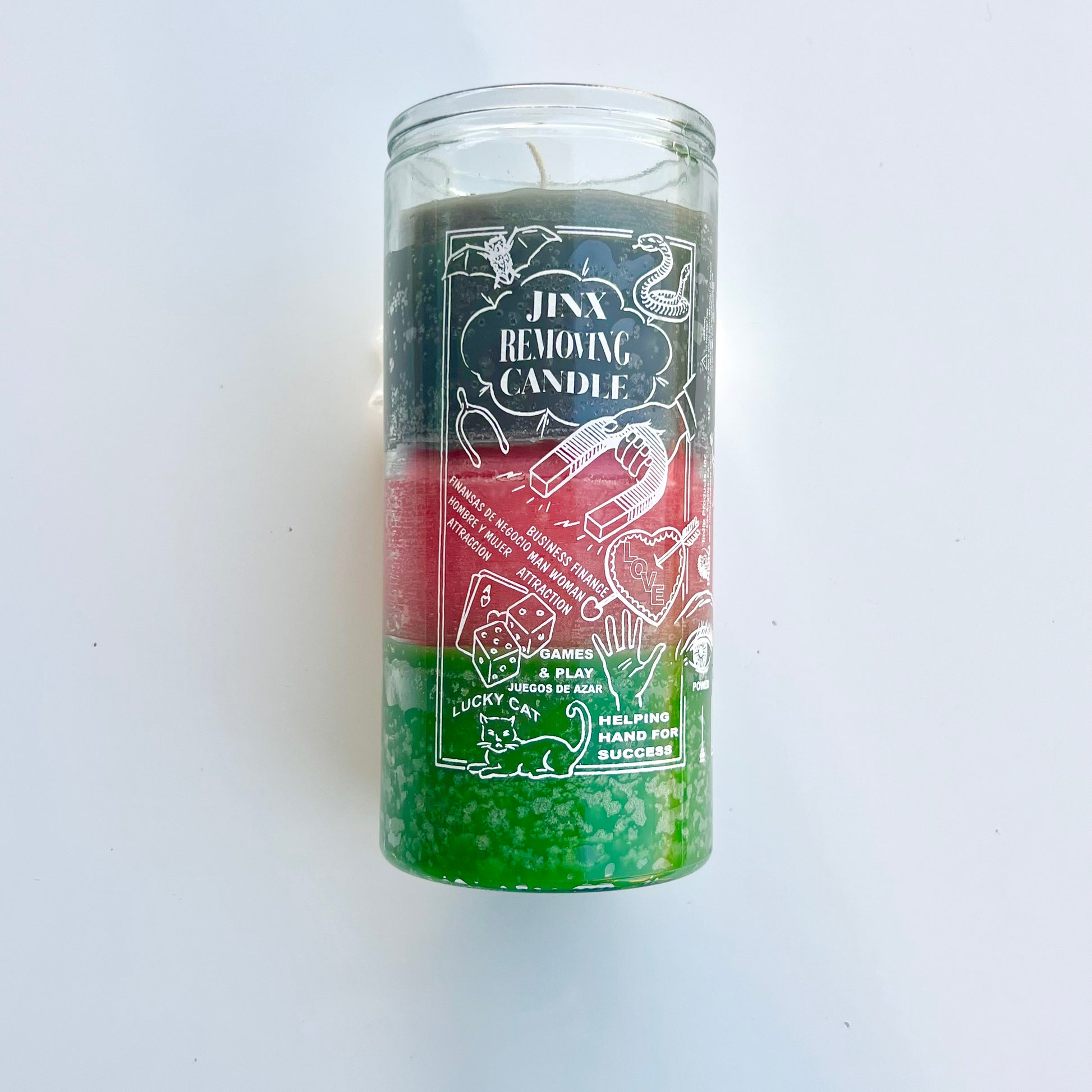 14 Day Jinx Removing Candle 3 colors (gray/pink/green)