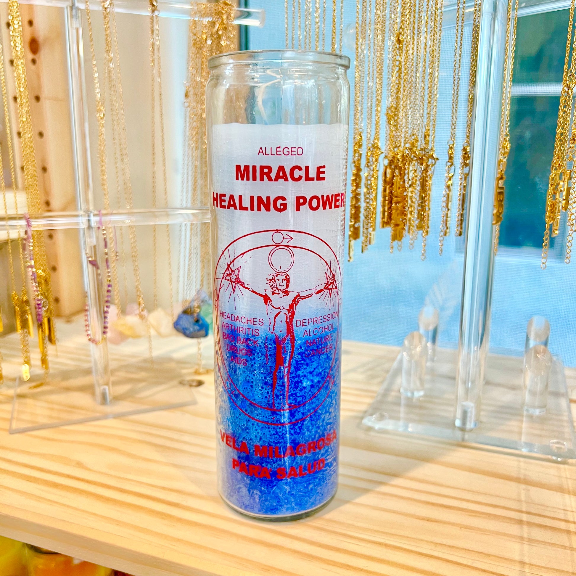 Miracle Healing Power Candle (blue/white)