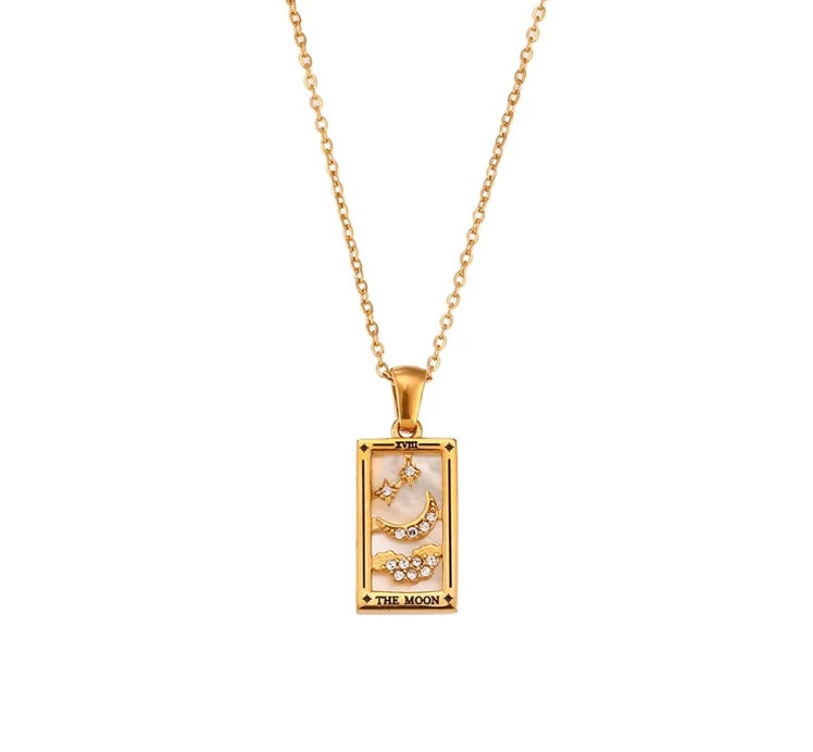 Tarot Necklace (The Moon)