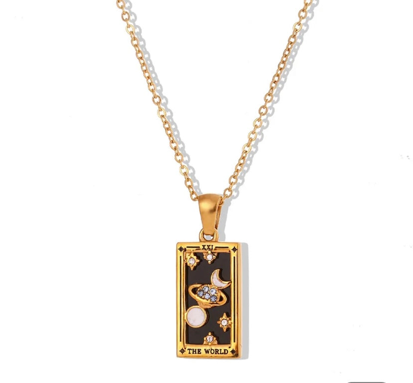 Tarot Necklace (The World)