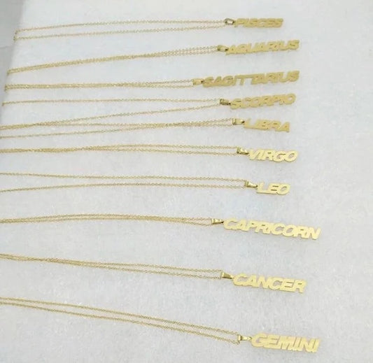 Zodiac Block Necklaces