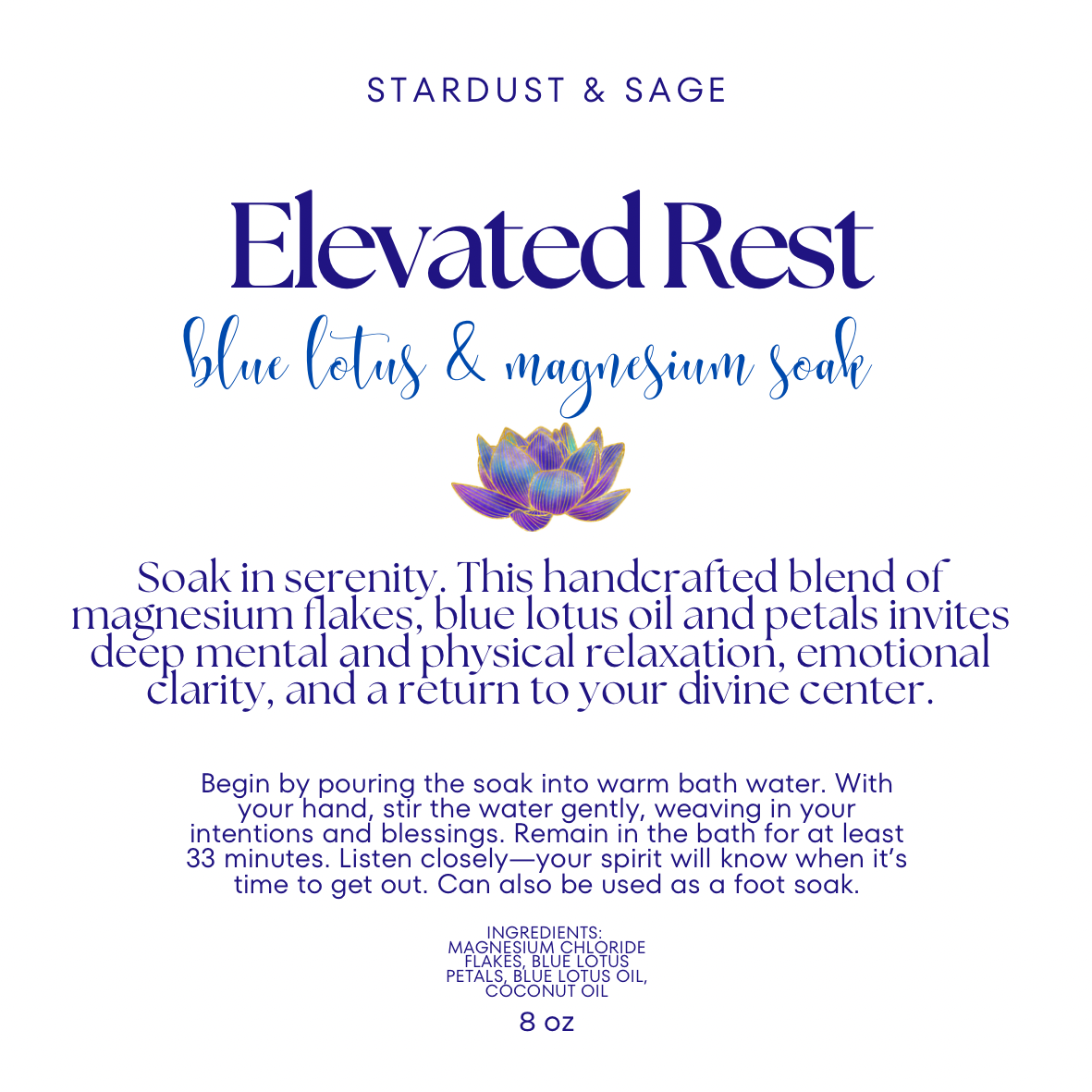 Blue Lotus+Magnesium Soak Elevated Rest