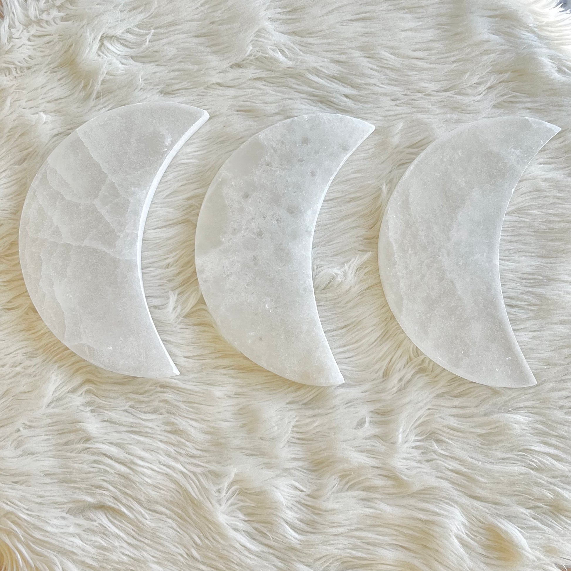 XL Crescent Selenite Charging Plate