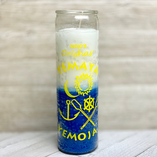 YEMAYA CANDLE (Blue/White)