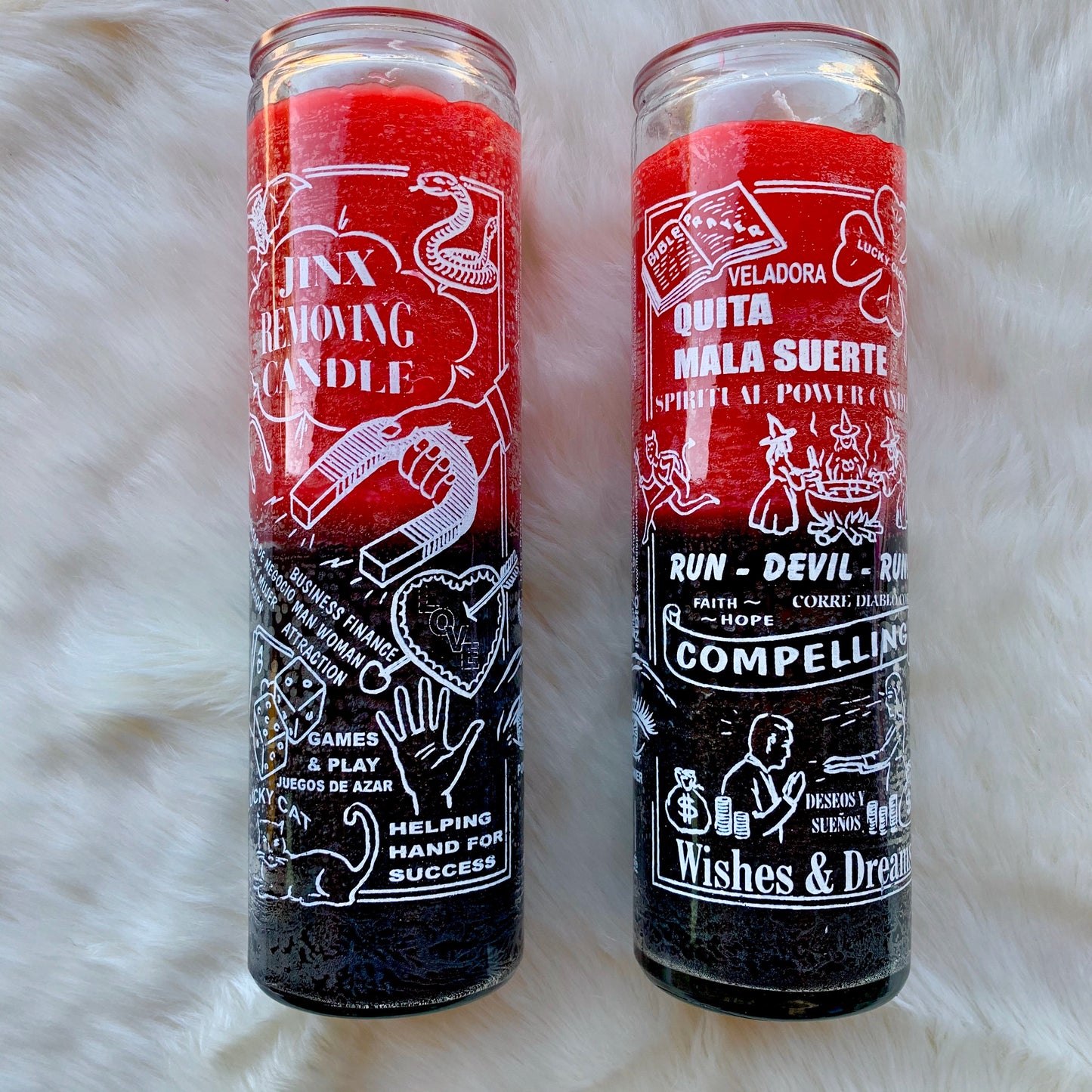 Jinx Removing Candle (Red/Black)
