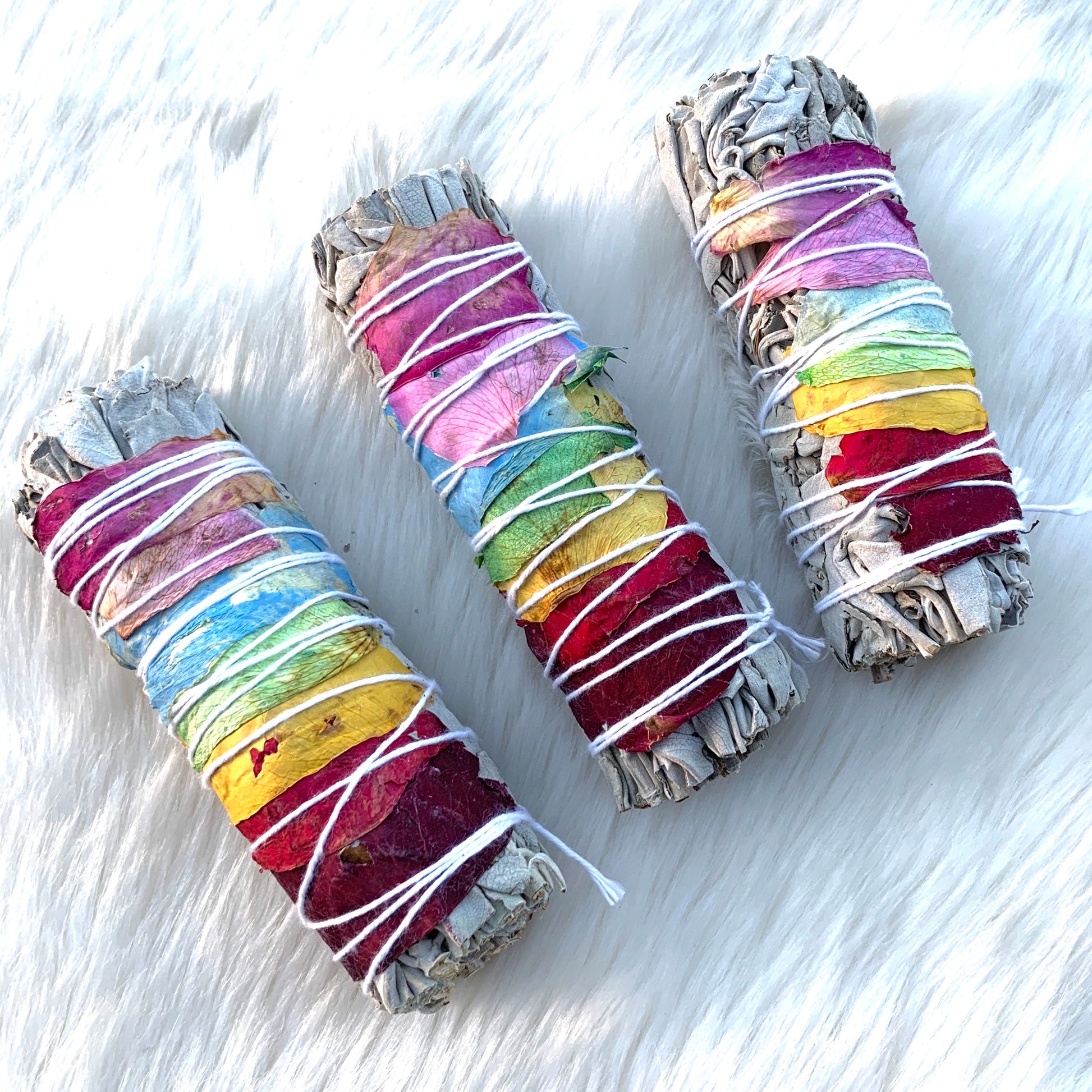 7 Chakra Rose Stick (White Sage)