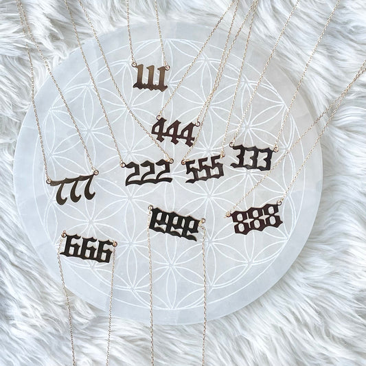 Angel Number Necklaces - Gold Plated