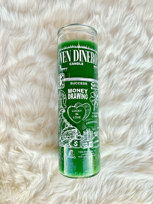 Money Drawing 7 Day Candle (Green)