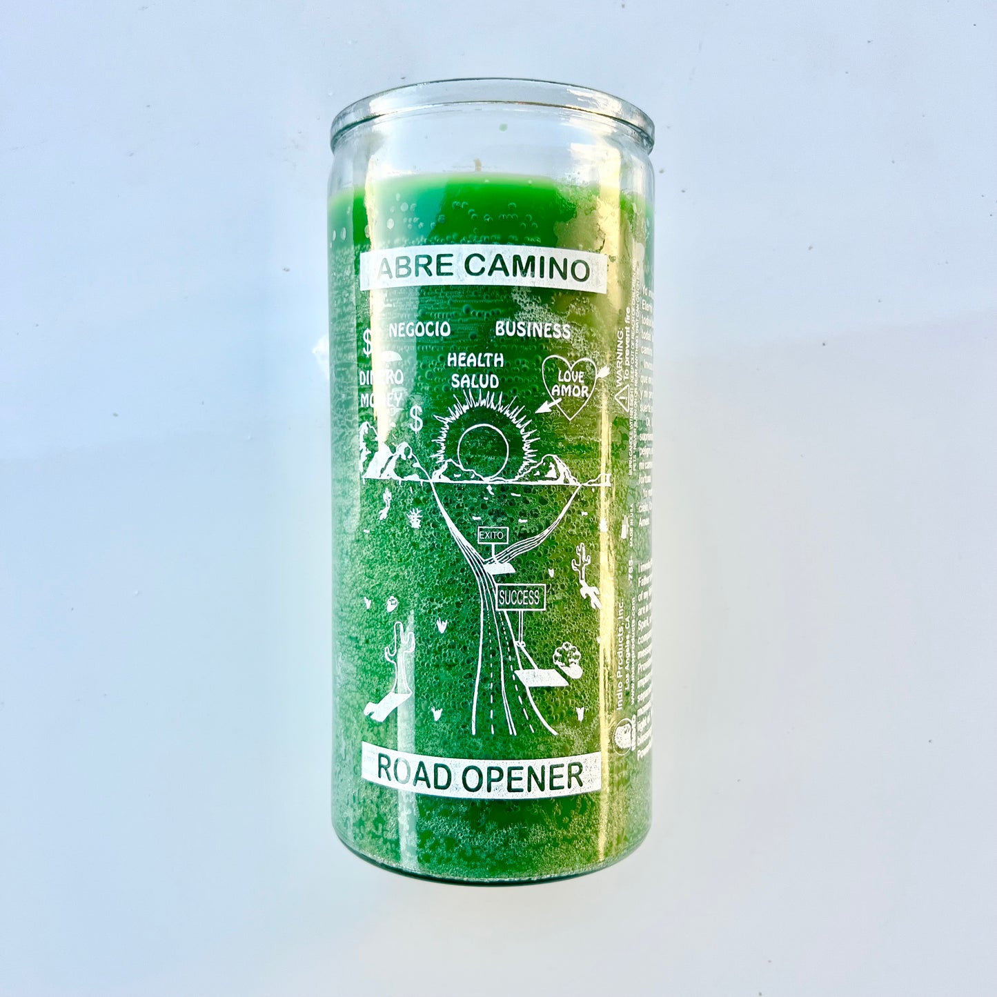 14 Day Abre Camino Road Opener Candle (Green)