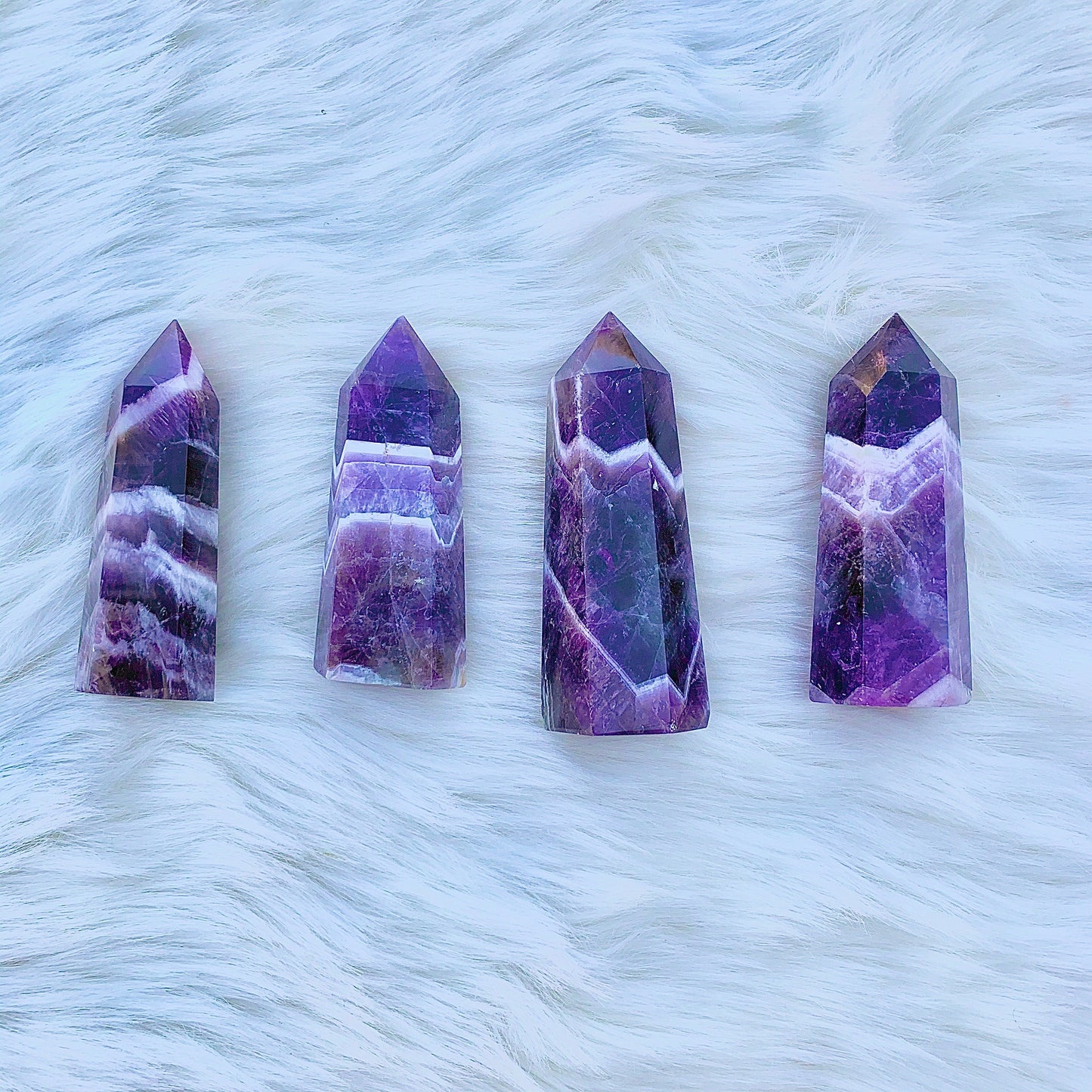 Medium Chevron Amethyst Obelisk Tower