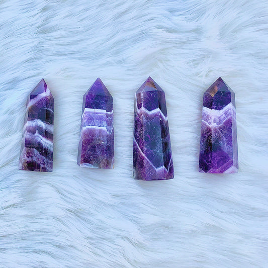 Medium Chevron Amethyst Obelisk Tower