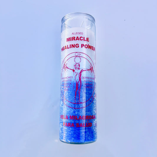 Miracle Healing Power Candle (blue/white)
