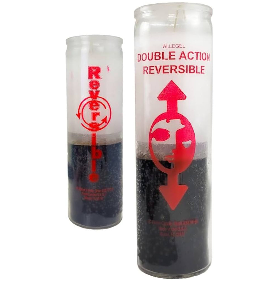 Double Action Reverse Candle (white/black)