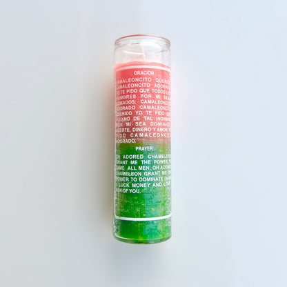 Chameleon Candle pink/green