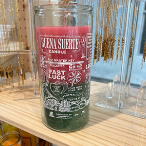 14 Day Fast Luck Candle (Pink/Green)
