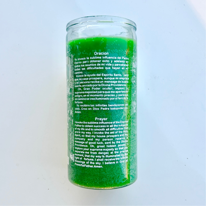 14 Day Abre Camino Road Opener Candle (Green)