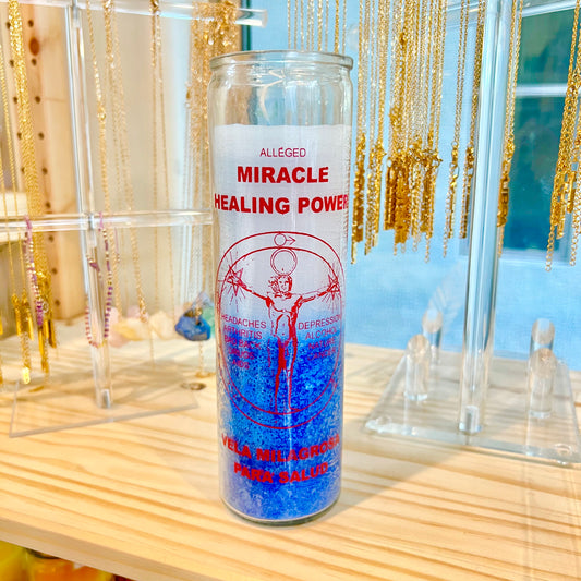 Miracle Healing Power Candle (blue/white)
