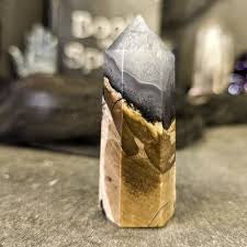 Volcano Agate Obelisk Tower – Stardust & Sage