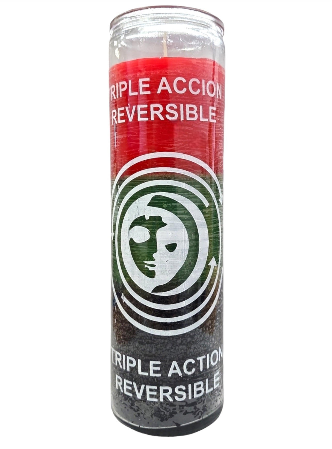 Triple Action Reverse Candle (red/green/black)