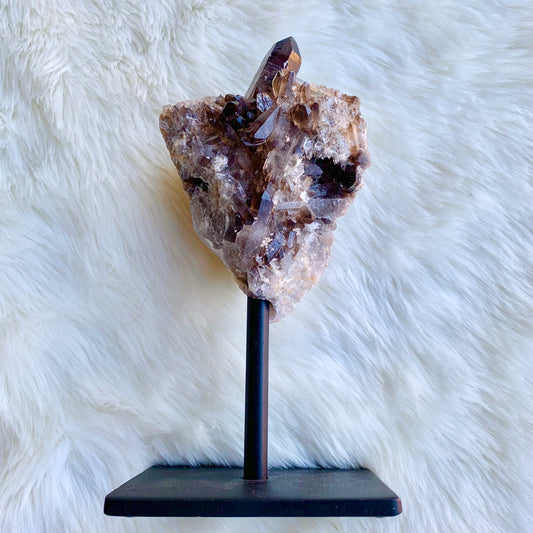 Smoky Quartz Cluster w/ stand