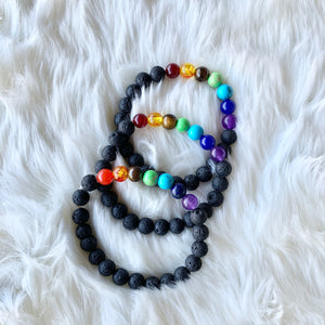 Lava Rock Chakra & Aromatherapy Bracelet