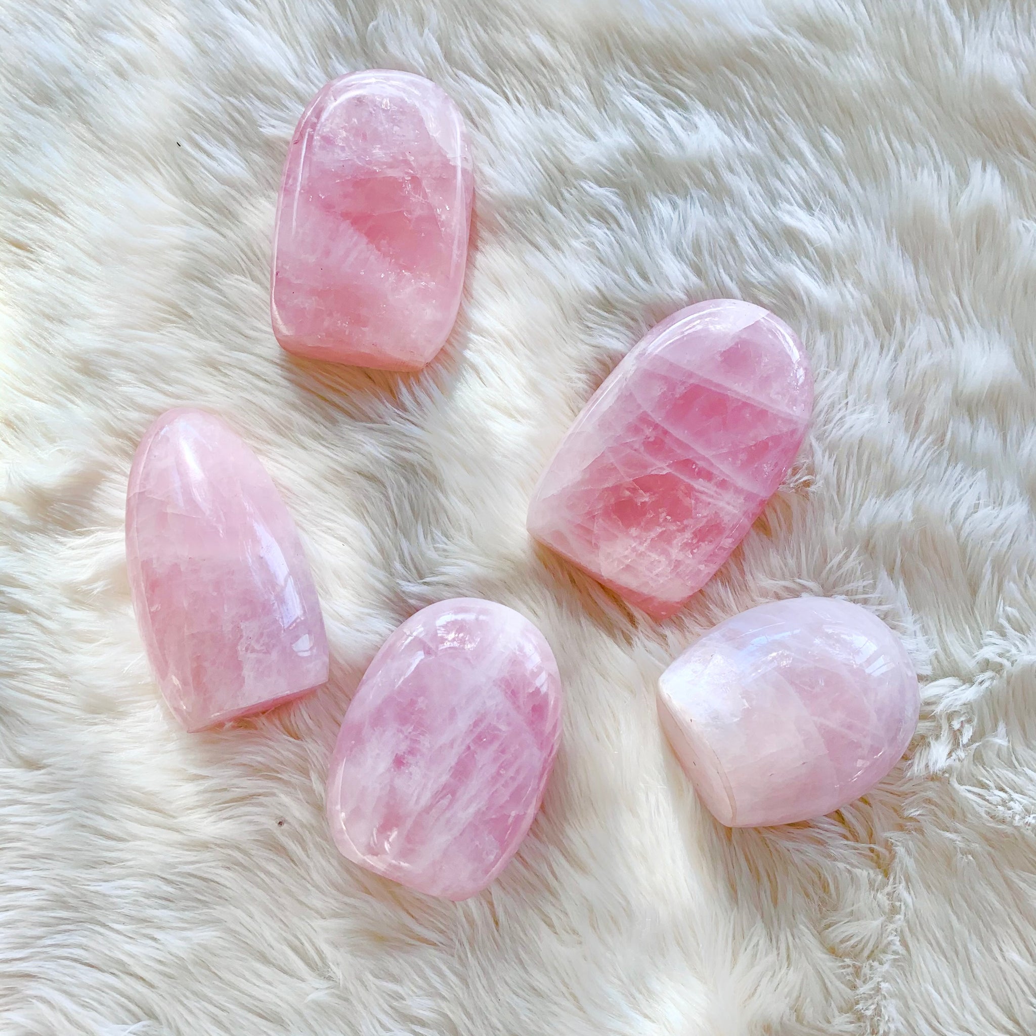 Rose Quartz Free Forms (self standing)
