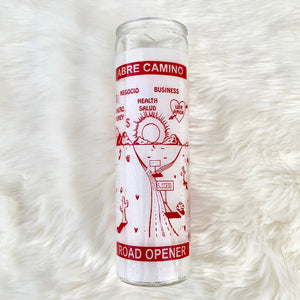 Abre Camino Road Opener Candle (White)