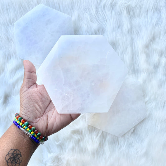 Large Hexagon Selenite Charging Station