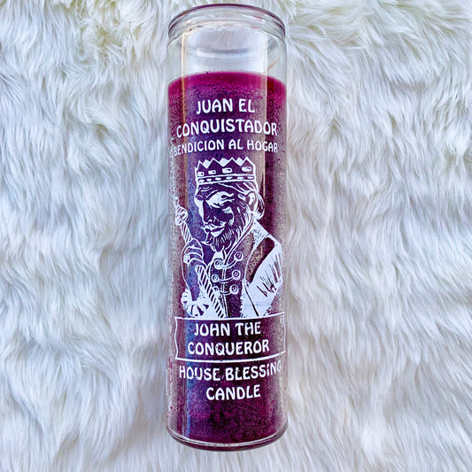 High John The Conqueror Protection Candle (purple)