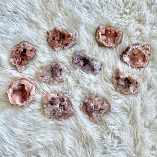 Pink Amethyst Geode Clusters