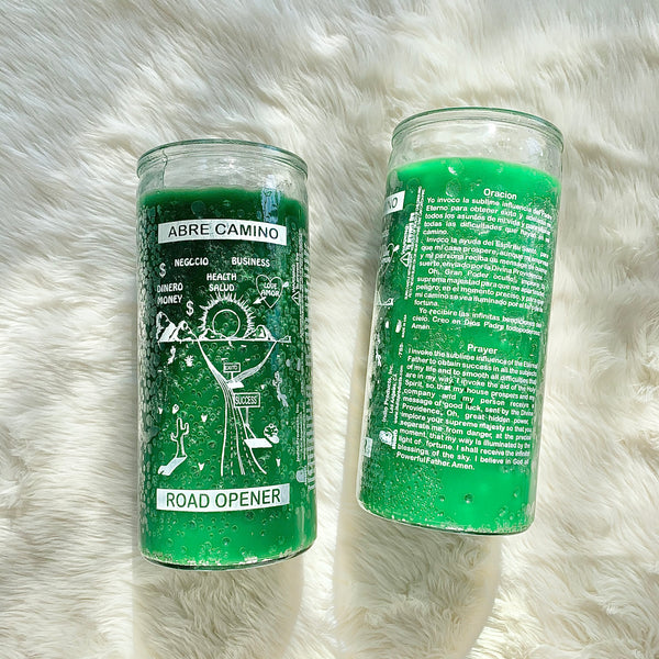 Abre Camino Road Opener Candle (Green) 7 or 14 day