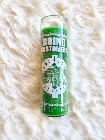 Bring Customers Candle (Green)