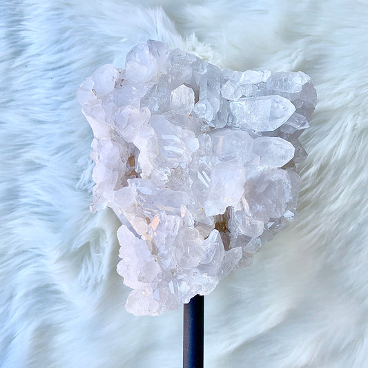 Crystal Quartz Cluster w/ stand