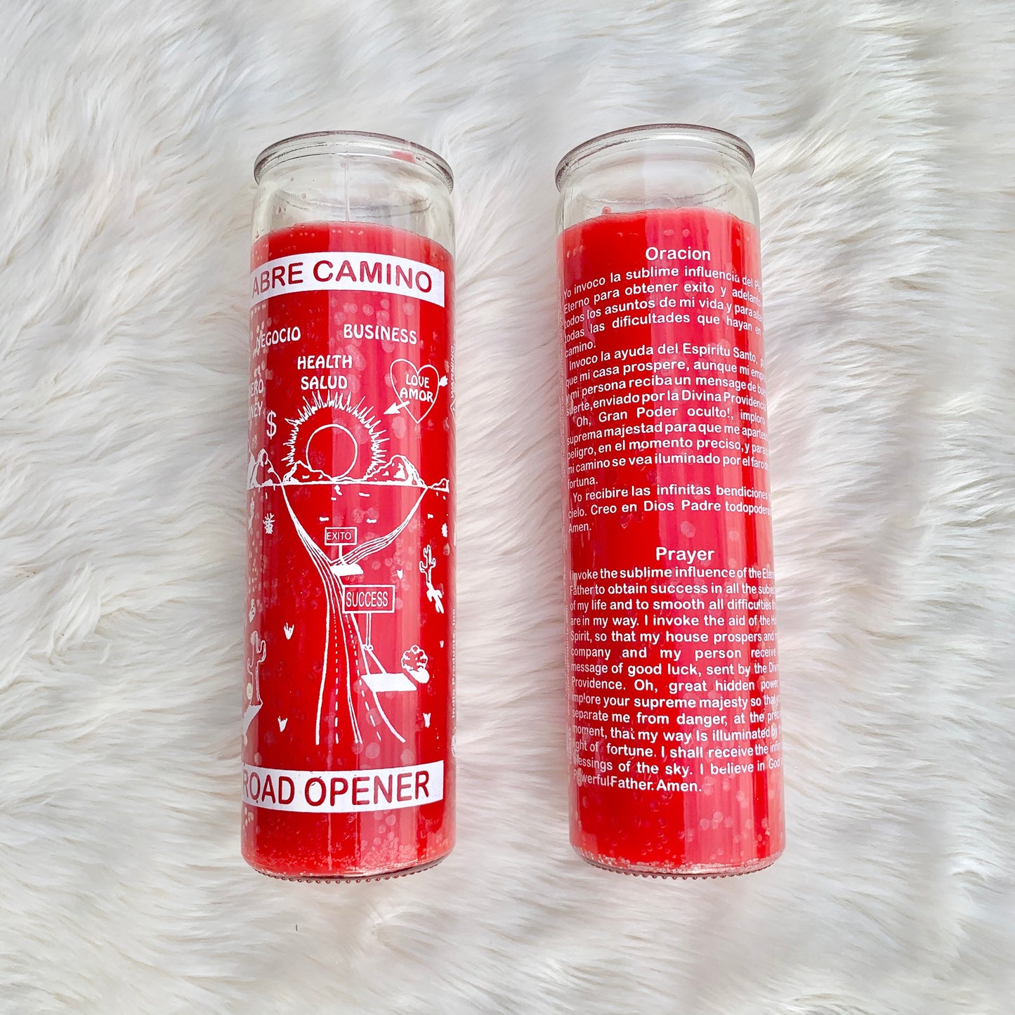 Abre Camino Road Opener Candle (RED)